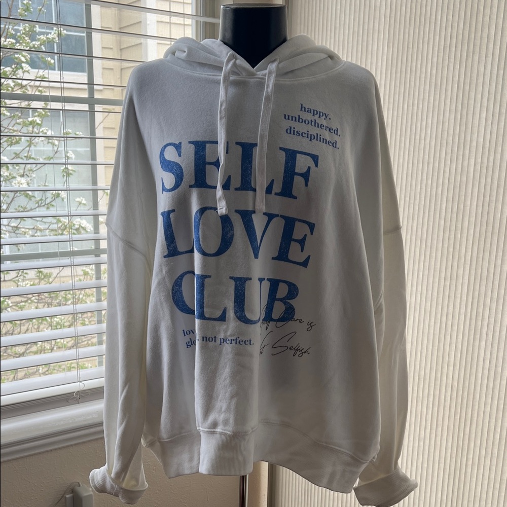 Self Love Club White Hoodie
